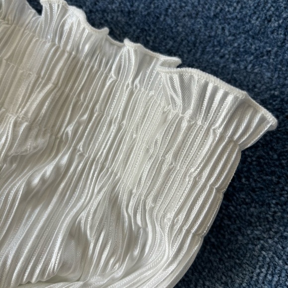 NWT Urban Outfitters White Out From Under Plisse Pants - Picture 4 of 5